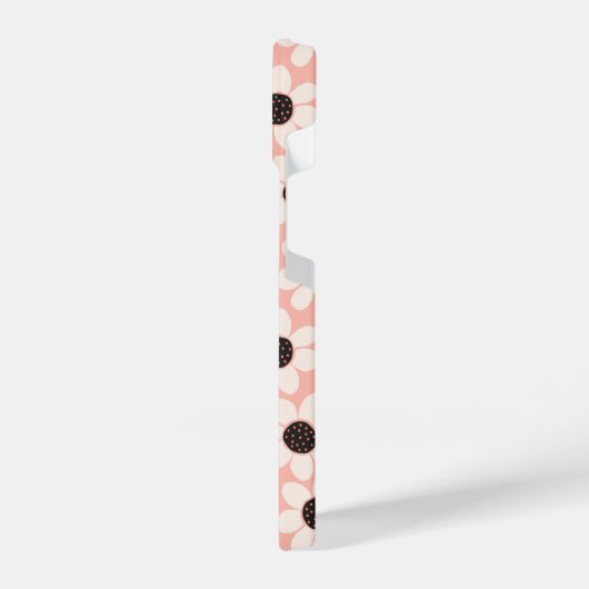 Cute Pink Daisy Flower Pattern iPhone Hoesje (Linkerkant)