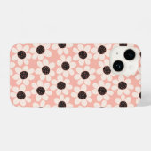 Cute Pink Daisy Flower Pattern iPhone Hoesje (Achterkant horizontaal)