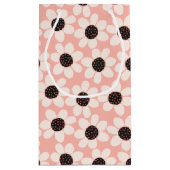 Cute Pink Daisy Flower Pattern Klein Cadeauzakje (Achterkant)
