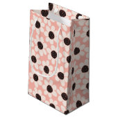 Cute Pink Daisy Flower Pattern Klein Cadeauzakje (Achterkant Gekanteld)