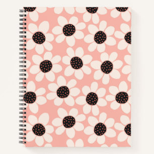 Cute Pink Daisy Flower Pattern Notitieboek