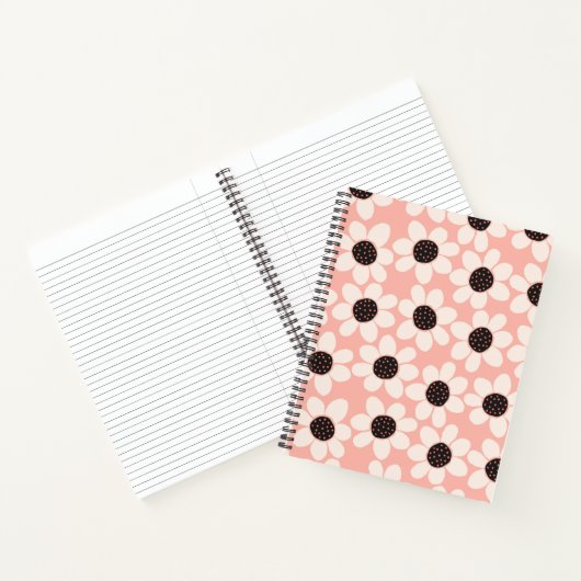 Cute Pink Daisy Flower Pattern Notitieboek (Binnen)