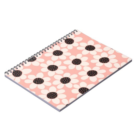 Cute Pink Daisy Flower Pattern Notitieboek (Linkerzijde)