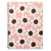 Cute Pink Daisy Flower Pattern Notitieboek (Voorkant)