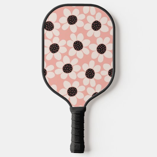 Cute Pink Daisy Flower Pattern Pickleball Paddle (Achterkant)