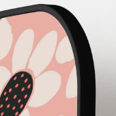 Cute Pink Daisy Flower Pattern Pickleball Paddle (Links Detail)