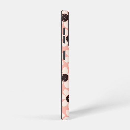 Cute Pink Daisy Flower Pattern Samsung Galaxy Hoesje (Rechterkant)