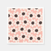 Cute Pink Daisy Flower Pattern Servet (Voorkant)