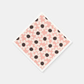 Cute Pink Daisy Flower Pattern Servet (Hoek)