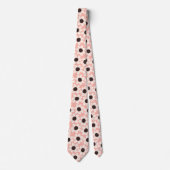 Cute Pink Daisy Flower Pattern Stropdas (Voorkant)