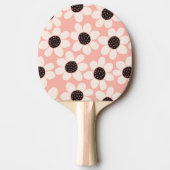 Cute Pink Daisy Flower Pattern Tafeltennisbatje (Voorkant)