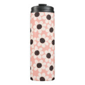 Cute Pink Daisy Flower Pattern Thermosbeker (Voorkant)