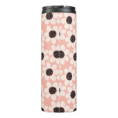 Cute Pink Daisy Flower Pattern Thermosbeker (Achterkant)
