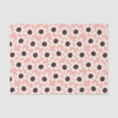 Cute Pink Daisy Flower Pattern Tissuepapier (Voorkant)