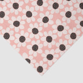 Cute Pink Daisy Flower Pattern Tissuepapier (Detail)