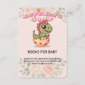 Cute Pink Dino Hatching Soon Informatiekaartje (Voorkant)