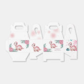Cute Pink Dinosaur and Peony Baby Shower Bedankdoosjes (Uitgevouwen)