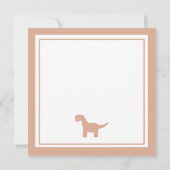 Cute Pink Dinosaur Baby shower Uitnodiging (Achterkant)