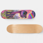 Cute Pink Dinosaur Children Fantasy Art Persoonlijk Skateboard (Horizontaal)