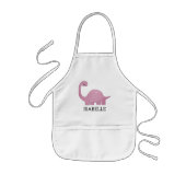 Cute Pink Dinosaur Personalized Kinder Schort (Voorkant)