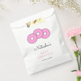 Cute Pink Donut Baby shower Sprinkle Bedankzakje