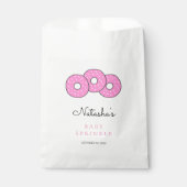 Cute Pink Donut Baby shower Sprinkle Bedankzakje (Voorkant)
