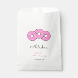 Cute Pink Donut Baby shower Sprinkle Bedankzakje
