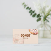 Cute Pink Donut Bakery  Visitekaartje (Staand voorkant)