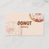 Cute Pink Donut Bakery  Visitekaartje (Voorkant)