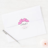 Cute Pink Donuts Baby shower Sprinkle Ronde Sticker (Envelop)