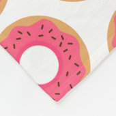 Cute Pink Donuts Pattern Fleece Deken (Hoek)