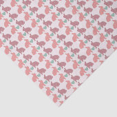 Cute Pink Dot Bunnies Pattern Tissuepapier (Detail)