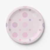 Cute Pink Dot Pattern Papieren Bordje (Voorkant)