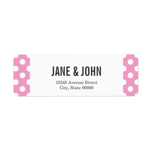 Cute Pink Dots Pattern Etiket (Voorkant)