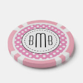 Cute Pink Dots Pattern Poker Chips (Enkel)
