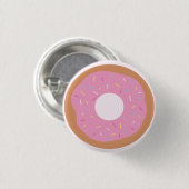 Cute Pink Doughnut met Sprinkles Button (Voorkant /achterkant)