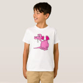 Cute Pink Dragon Baby T-shirt (Voorkant volledig)