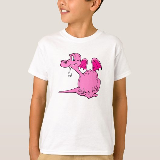 Cute Pink Dragon Baby T-shirt (Voorkant)