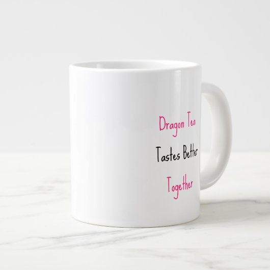 Cute pink dragons grote koffiekop (Voorkant rechts)