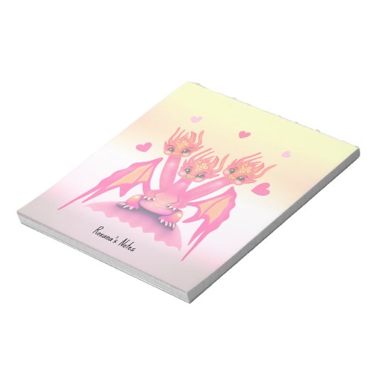 Cute pink dragons notitieblok (Linkerzijde)