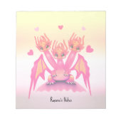 Cute pink dragons notitieblok (Voorkant)