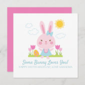 Cute Pink Easter Bunny Rabbit (Voorkant / Achterkant)