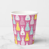 Cute Pink Easter Bunny Rabbit Papieren Bekers (Voorkant)