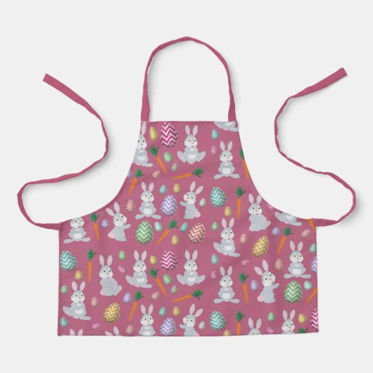 Cute Pink Easter Bunny Rabbit Patroon Schort (Voorkant)