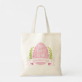 Cute Pink Easter Egg Hunt Canvas tas (Achterkant)
