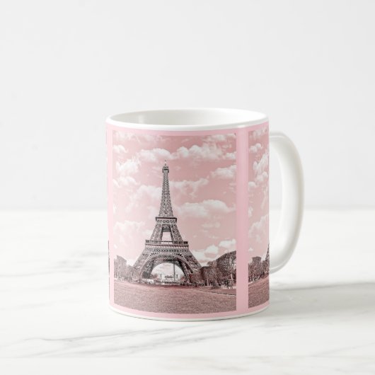Cute Pink Eiffel Tower mok (Voorkant rechts)