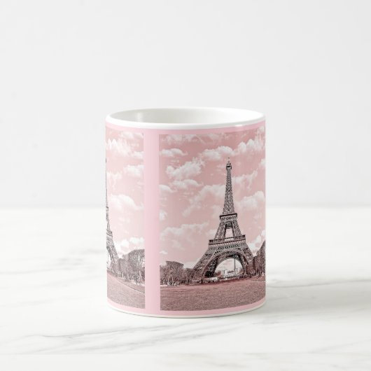 Cute Pink Eiffel Tower mok (Center)