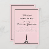 Cute Pink Eiffel Tower Paris Vrijgezellenfeest Kaart (Voorkant / Achterkant)