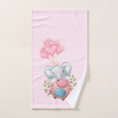 Cute Pink Elephant Bad Handdoek (Handdoek)