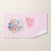 Cute Pink Elephant Bad Handdoek (Handdoek)